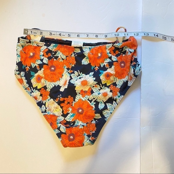 NWT ditsy ditzy flower floral BEACH JAY BIKINI BOTTOM size medium - Picture 3 of 5